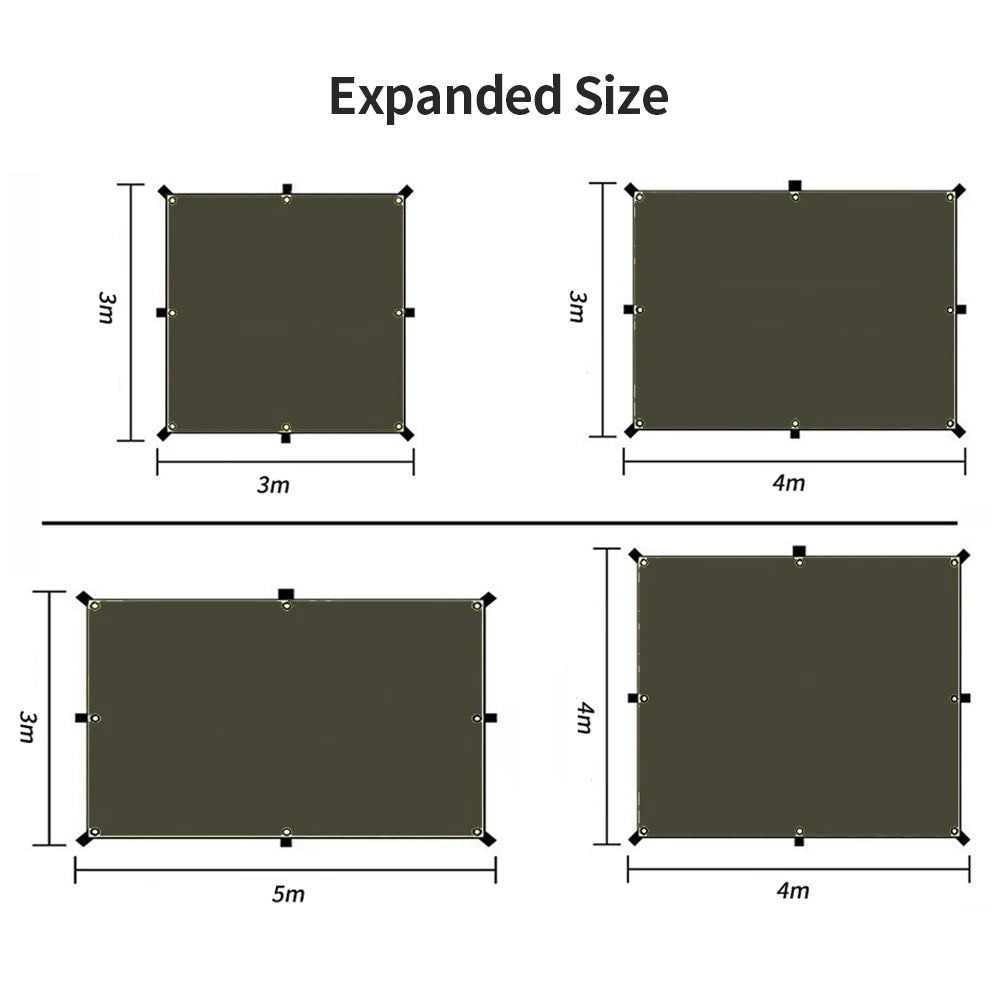 Camping Tarp Waterproof Tent Tourist Awning Shade Garden Canopy Beach Sunshade Outdoor Ultralight Sun Shelter