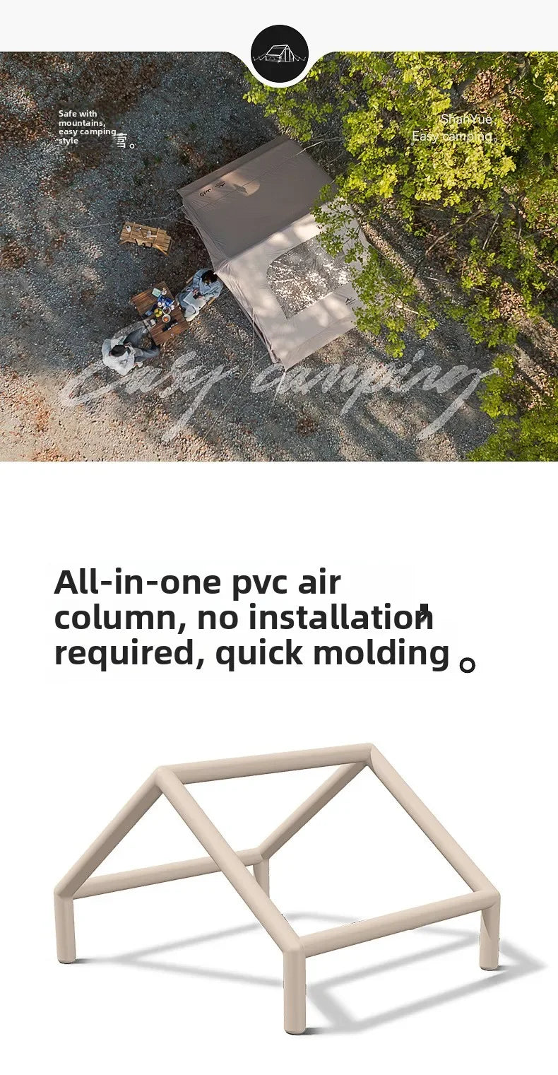 Outdoor Camping Automatic Inflatable Tent Outdoor Cabin Thickened Camping Rainproof Exquisite Camping 3-4 People Park Picnic