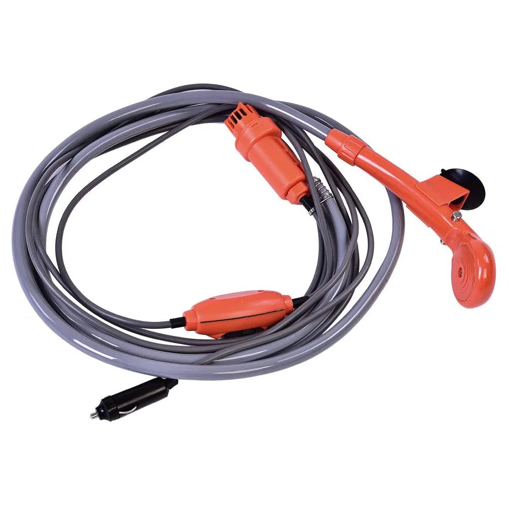 Camping Shower Outdoor Shower Portable Shower 12V Car Plug Outdoor Portable Vehicle Mounted Shower Kit for Camping Travel