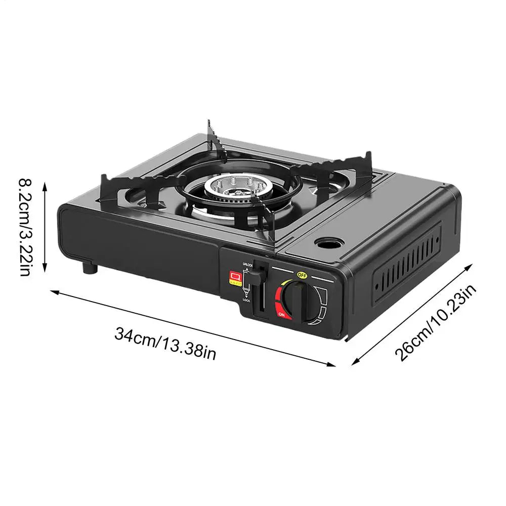 Portable Stove For Camping Compact Camping Stove Powerful Burner Heavy Duty Cooker Multi-Stage Flame Control Automatic Ignition