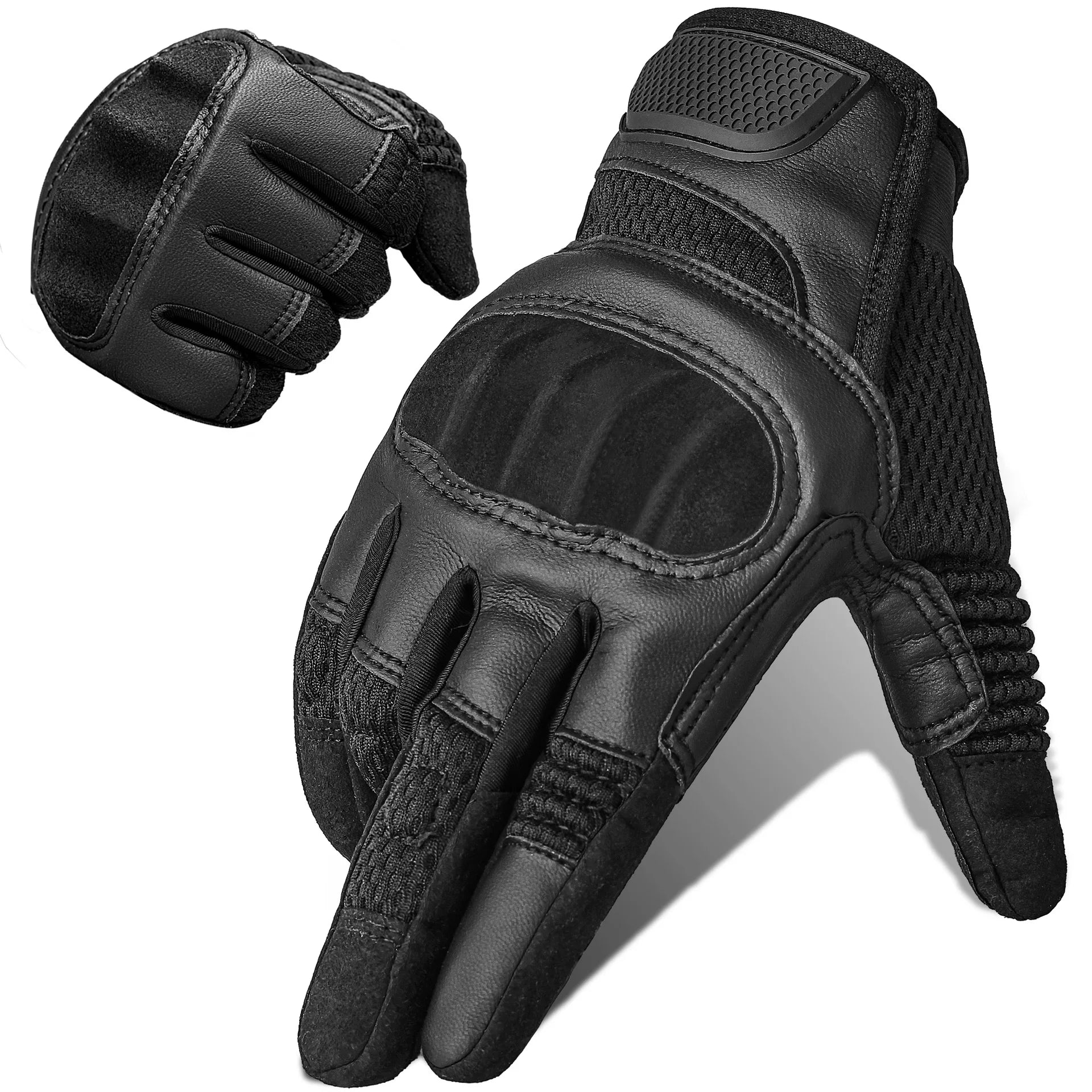 Tactical Gloves Touch Screen PU Leather Protective Shell Non-slip Gear Outdoor Hunting Paintball Motorcycle Sport Cycling Work
