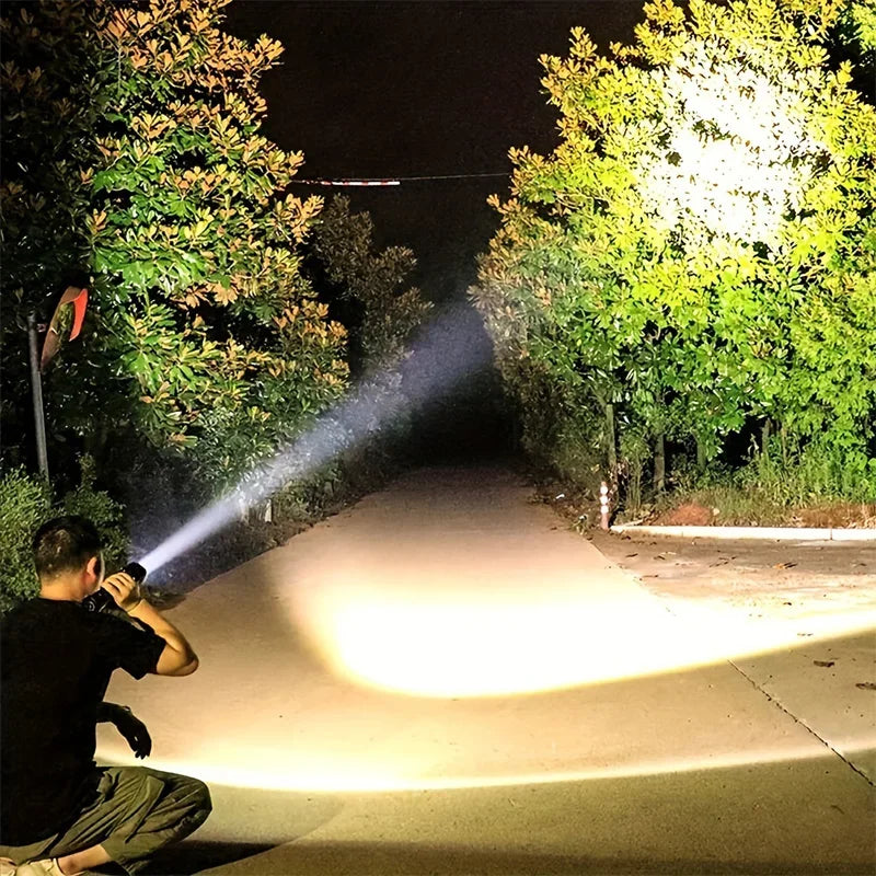 4 LED Lamp Flashlight Powerful Flashlight With COB Side Light 4 Modes USB Rechargeable Torch Camping Adventure Tool Searchlight