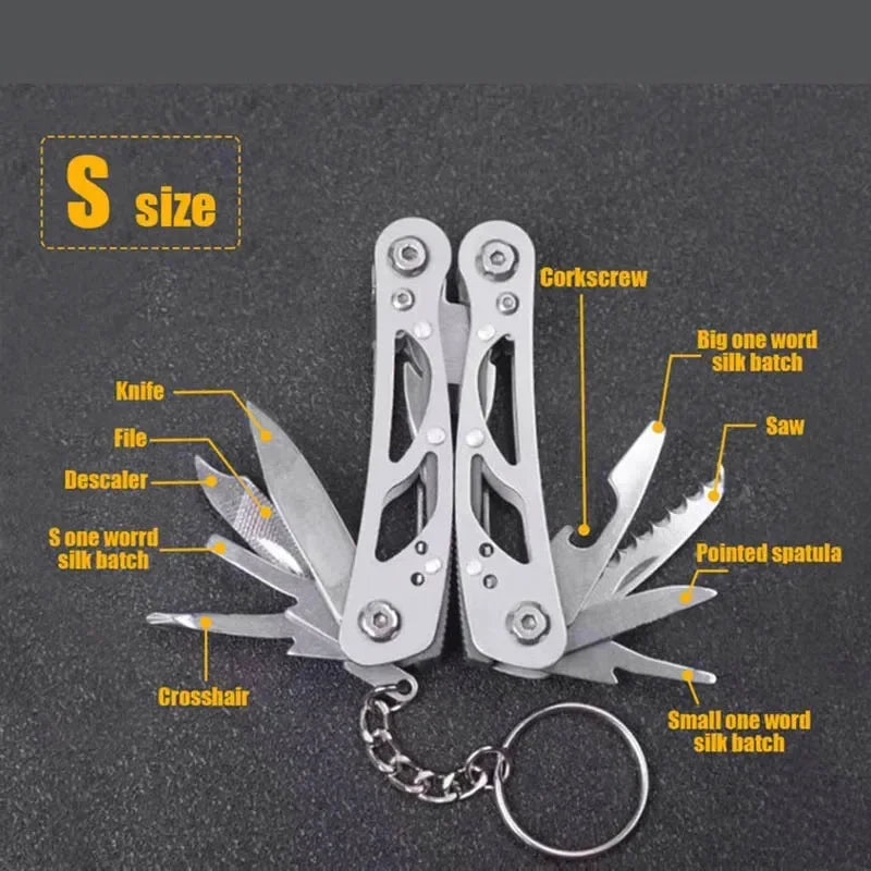 Portable Fold Outdoor Hunting Survival Rescue Tactical Multipurpose Repair Tool Folding Multi-tool Pocket Knife Pliers Mini