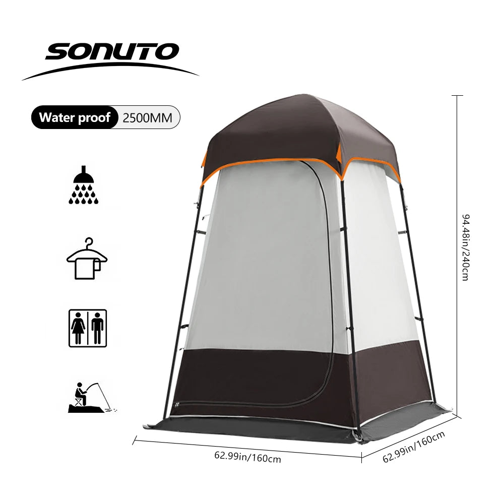 Portable Shower Tent for Outdoor Bathing Camping Toilet Pop-Up Privacy Shelter Beach Dressing Room Waterproof Lightweight WC