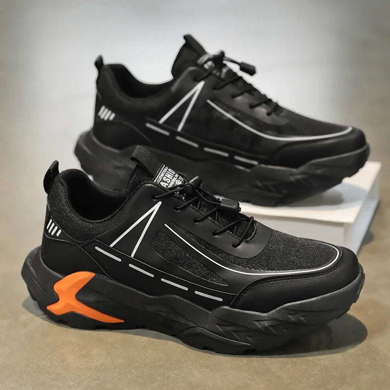 2025 New Men Hiking Shoes Outdoor Camping Resistant Non Slip Sneakers Male Casual Lightweight Lace-Up Walking Shoes