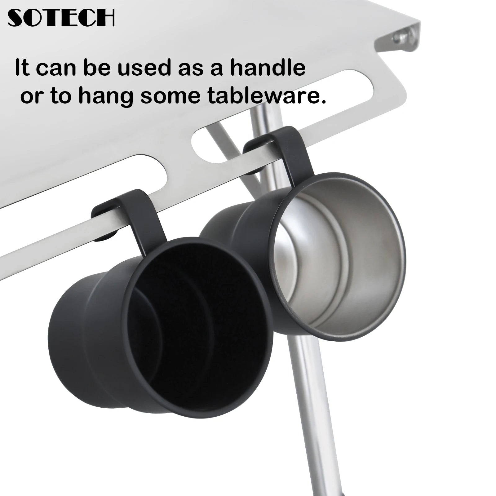 Outdoor Camping Folding Table Stainless Steel Portable Multi-functional Lightweight Table For Festival Party Picnic Hiking BBQ