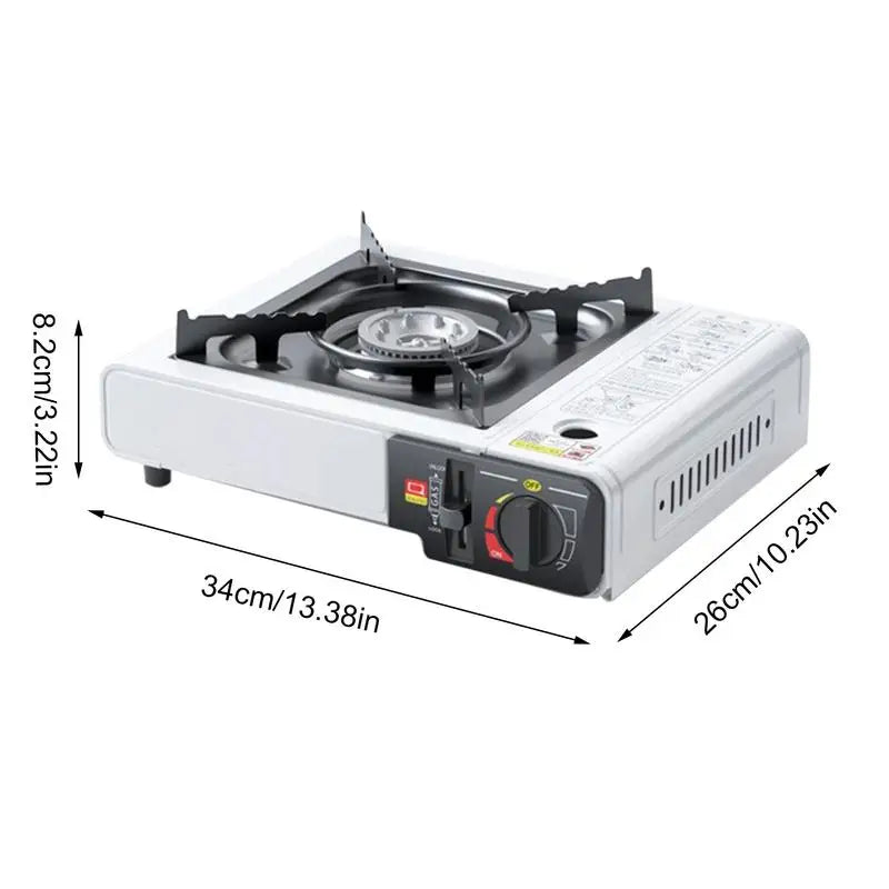 Portable Stove For Camping Compact Camping Stove Powerful Burner Heavy Duty Cooker Multi-Stage Flame Control Automatic Ignition