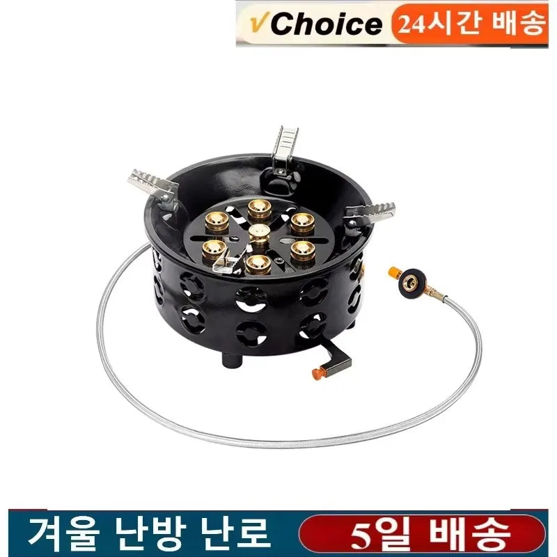 High Power Camping Stove Gas and Coal Stove Convenient Outdoor Camping Burner Gas Stove Windproof Stove Camping Fishing Burner