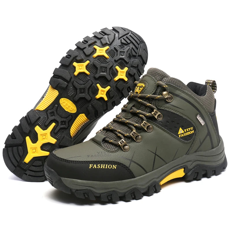 Hiking Shoes Men Ankle Boots Outdoor Camping Anti-collision Climbing Shoe Lace Up Climbing Trekking Sneakers
