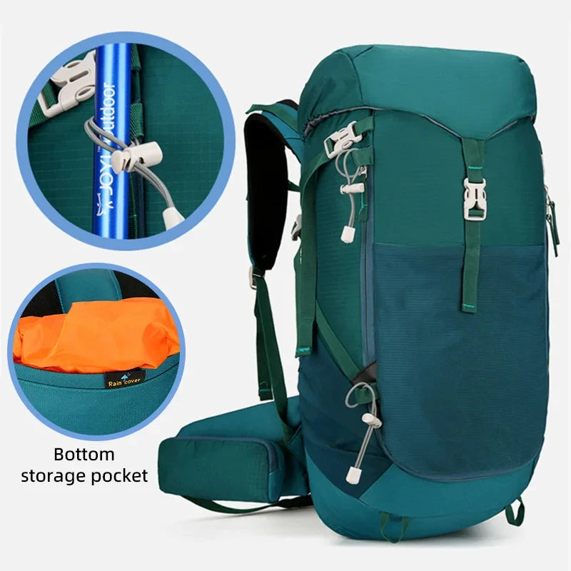 Camping Backpack Large Capacity Climbing Rucksack Trekking Hiking Bag Waterproof Mountaineering Knapsack Outdoor Travel Bag 40L