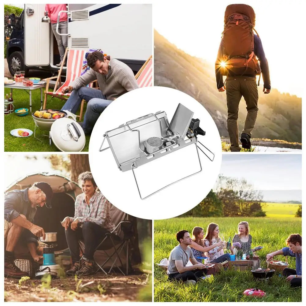 Camping Cooking Stove Small Camp Stove Camping Burner Heavy Duty Camping Cooking Equipment Outdoor Camping Picnic Stove For