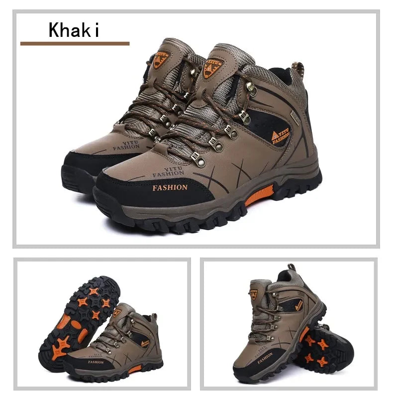 Hiking Shoes Men Ankle Boots Outdoor Camping Anti-collision Climbing Shoe Lace Up Climbing Trekking Sneakers