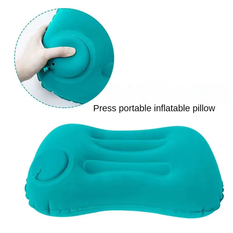 Outdoor Camping Pillow, Quick Press Inflatable Head Pillow, Portable Sleeping Pillow, Travel Lumbar Cushion And Back Pillows