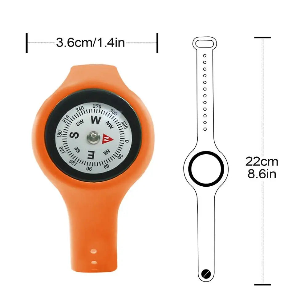 Compass Watch Adjustable durable High Precision Wearable Wrist Compass Suitable For Student Adult Outdoor Camping Hiking