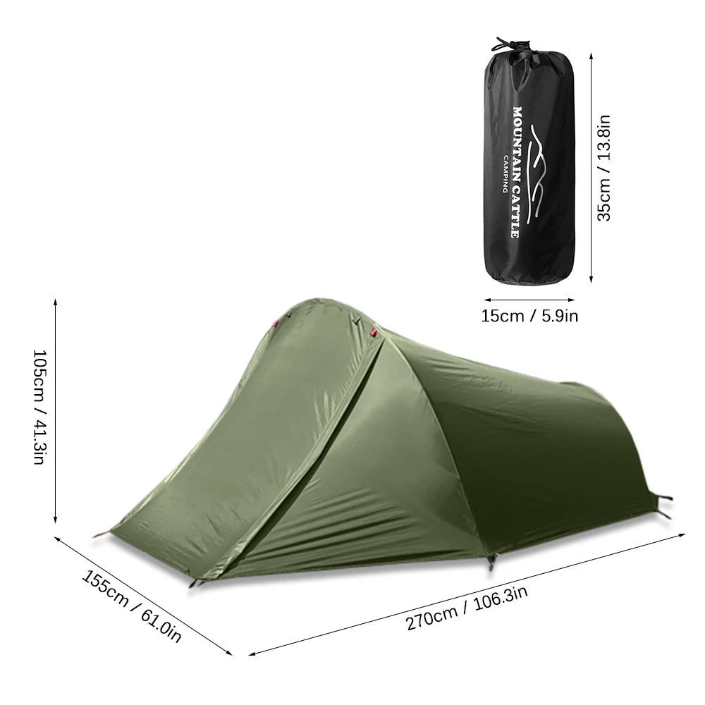 Camping  Tent Ultralight Aluminum Pole Outdoor Tent For Backpacking Hiking Camping Seasons 1/2 Person Tent Camping Equipment
