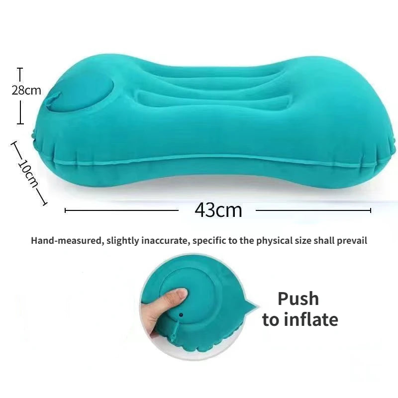Outdoor Camping Pillow, Quick Press Inflatable Head Pillow, Portable Sleeping Pillow, Travel Lumbar Cushion And Back Pillows