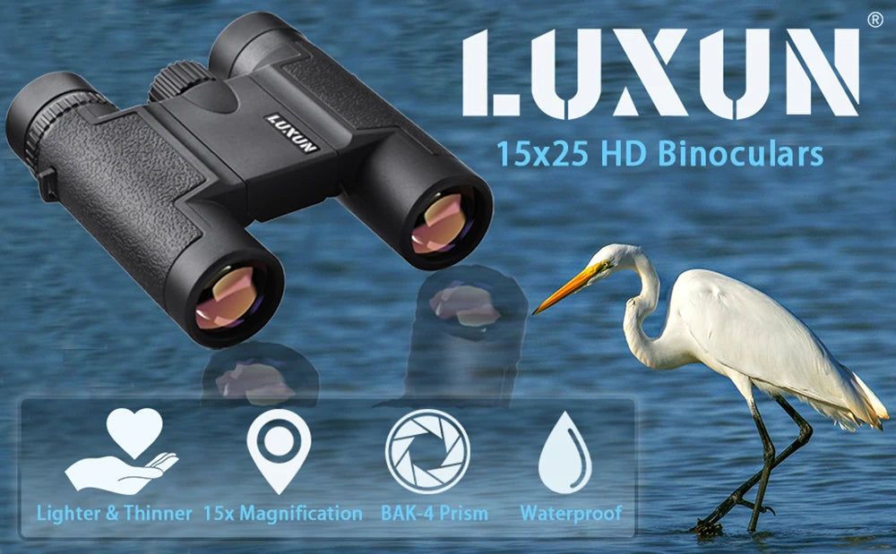 Binoculars 15x25 for Adults Waterproof Durable & Clear Binoculars with Low Light Night Vision for Sightseeing Concerts BirdWatch