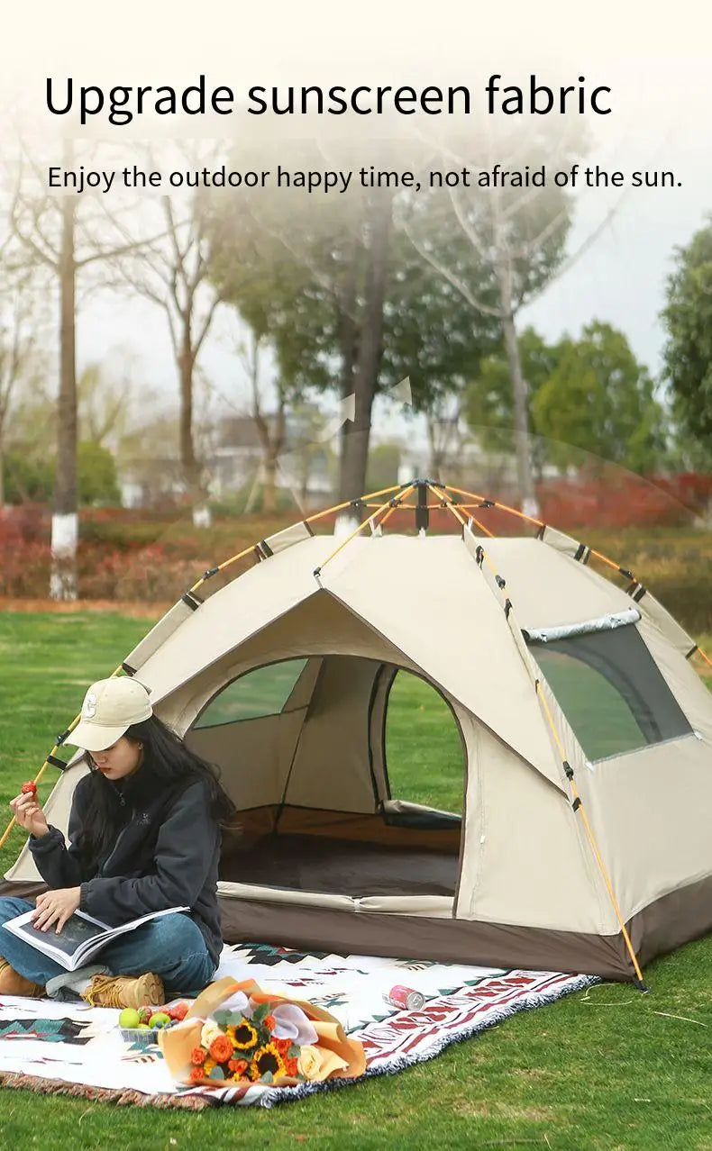 3-4 People Folding Tents, Automatically Opening Camping Tents, Portable Travel Tents, Suitable For Camping And  Hiking