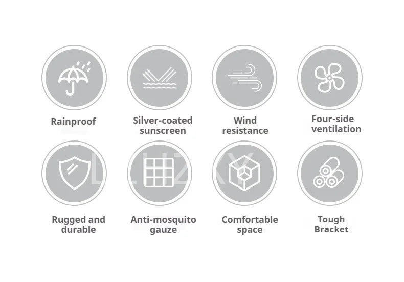 Outdoor camping tent one-bedroom one-living room large space thickened windproof rainproof and sunshade tent Camping Shelters