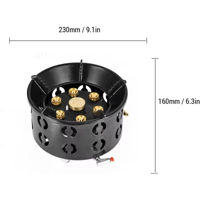 High Power Camping Stove Gas and Coal Stove Convenient Outdoor Camping Burner Gas Stove Windproof Stove Camping Fishing Burner
