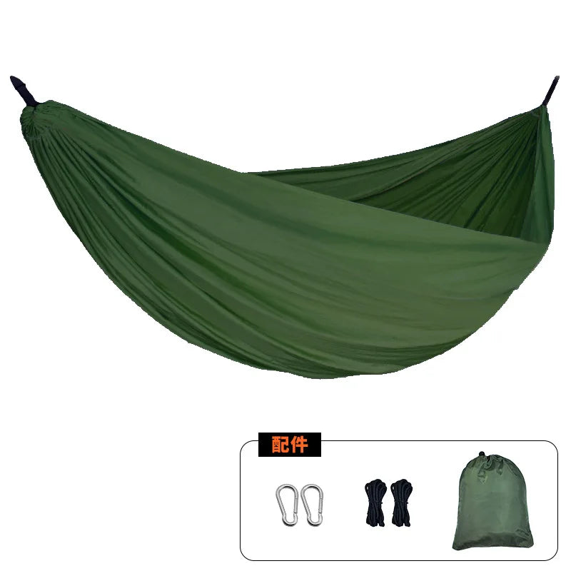 Ultralight Outdoor Hammock – Portable, Anti-Rollover, High Weight Capacity, Parachute Fabric Camping Double Hammock