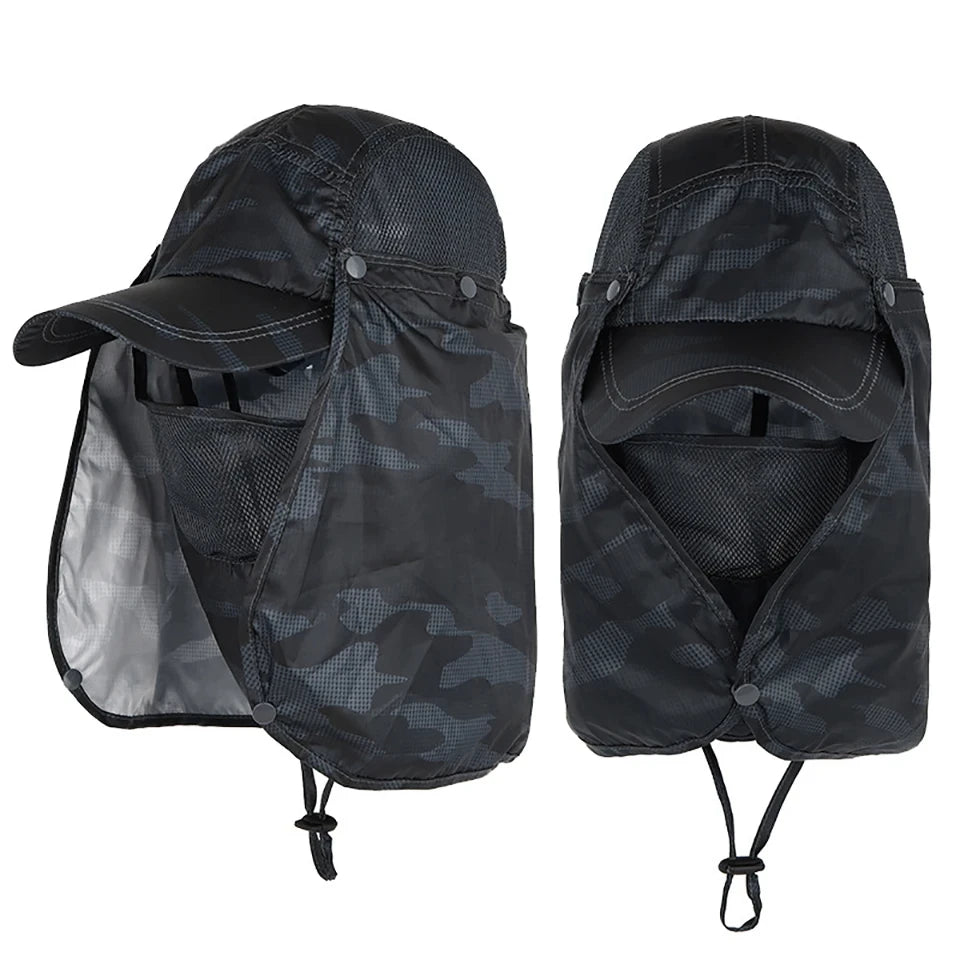 Hunting Camping Hiking Fishing Hats Outdoor UV protection Sun Protection Breathable Caps Full Head Quick-dry Headwear Men Women