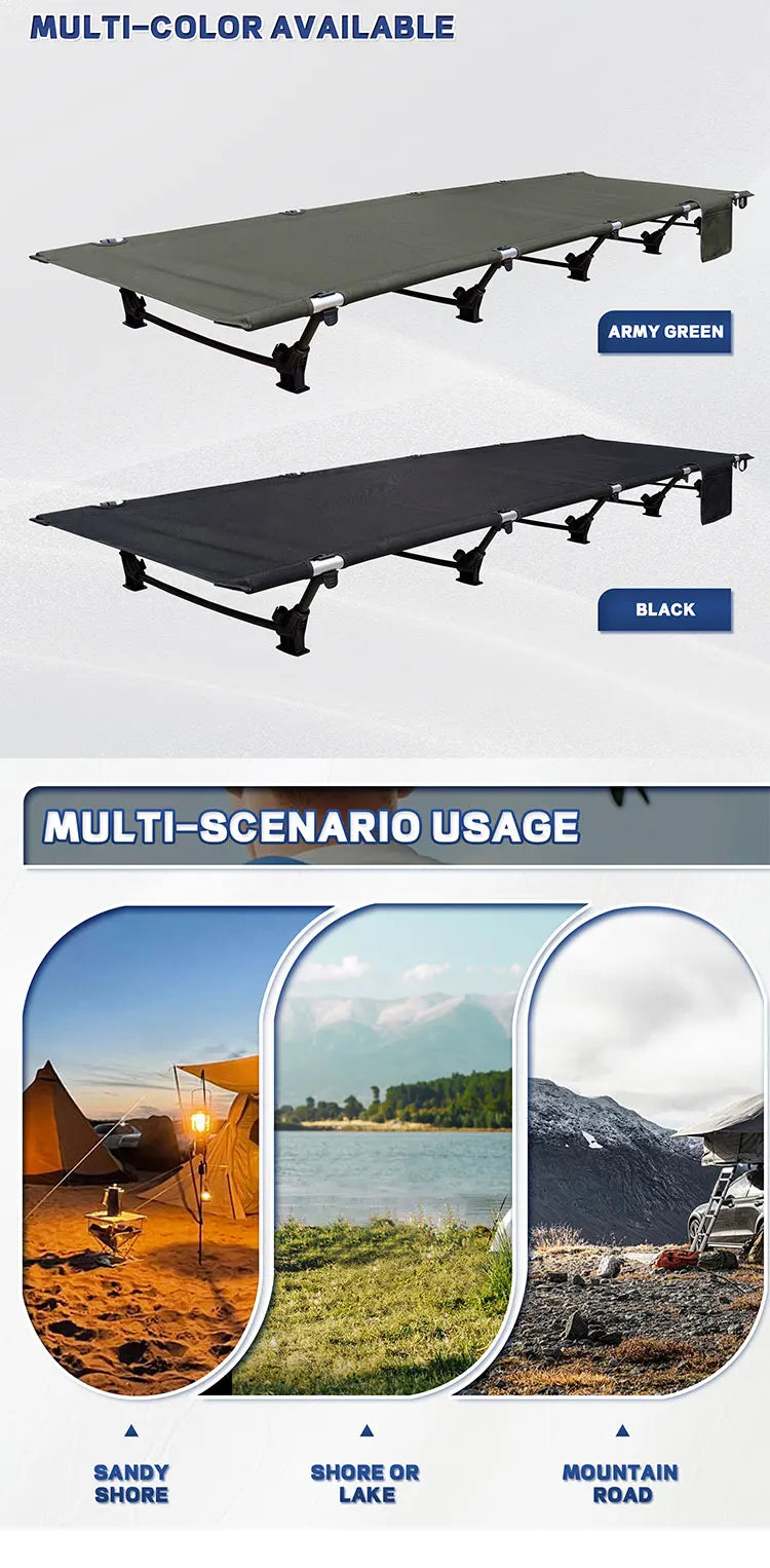 Camping Cot Portable Folding Bed Outdoor Ultralight Compact Tent Bed for Camping Travel Backpacking Hiking Sleeping Cot