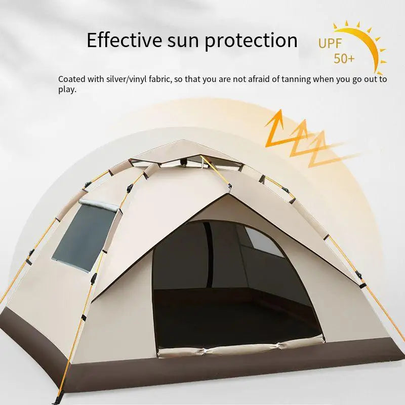 3-4 People Folding Tents, Automatically Opening Camping Tents, Portable Travel Tents, Suitable For Camping And  Hiking