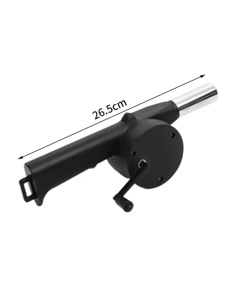 BBQ Fan Air Blower Fast Fire Starter Portable Manual Hand Crank for Outdoor Picnic Camping Cooking Barbecue Charcoal Grills Stov