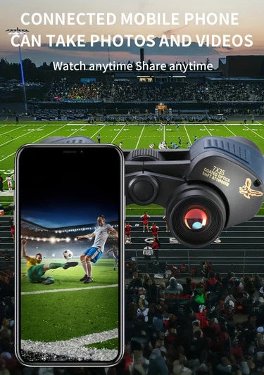 High-definition high-magnification 735 binoculars are portable and compact for bird watching, sightseeing and travel