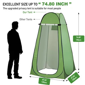 Pop Up Privacy Shower Tent, Portable Camping Shower Tent, Camping Toilet Changing Room Sun Shelter with Window for Camping