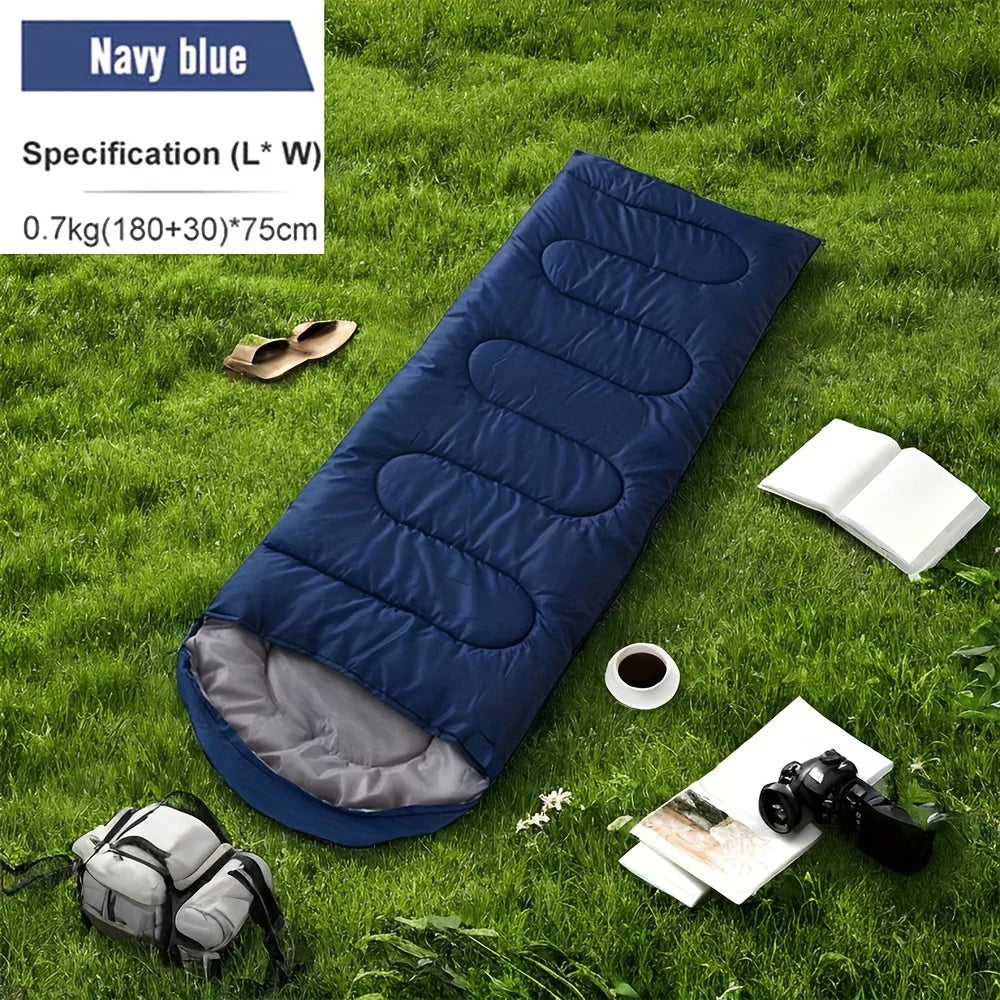 Lightweight Sleeping Bag For Adults - Synthetic Fiber Insulation, Pure Cotton Fabric, Suitable For Backpacking, Camping,