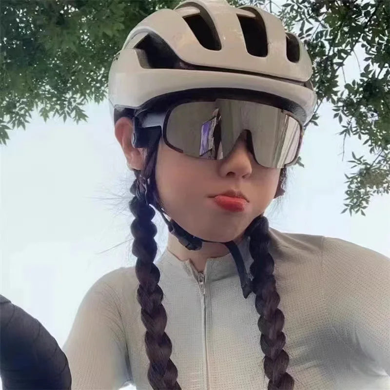 Sunglasses for women, cycling glasses, outdoor sports, running, UV protection, windproof, men's sunglasses, round face