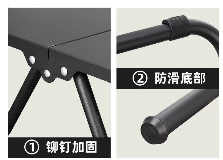 Table Outdoor Camping Tactics Folding Table Picnic Lightweight Portable Full Set Of Equipment Lamp Holder Portable