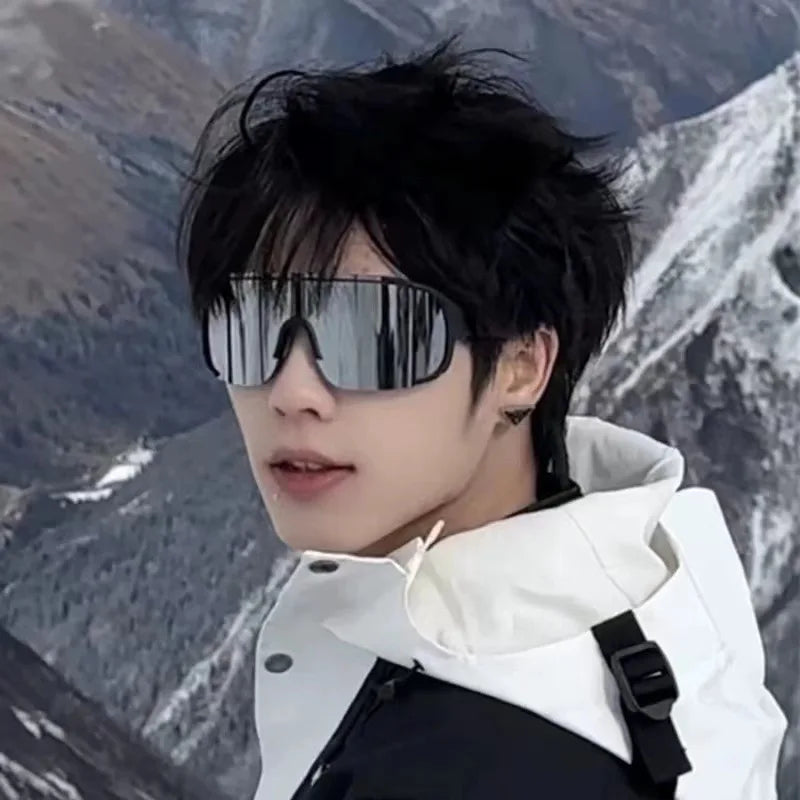 Sunglasses for women, cycling glasses, outdoor sports, running, UV protection, windproof, men's sunglasses, round face