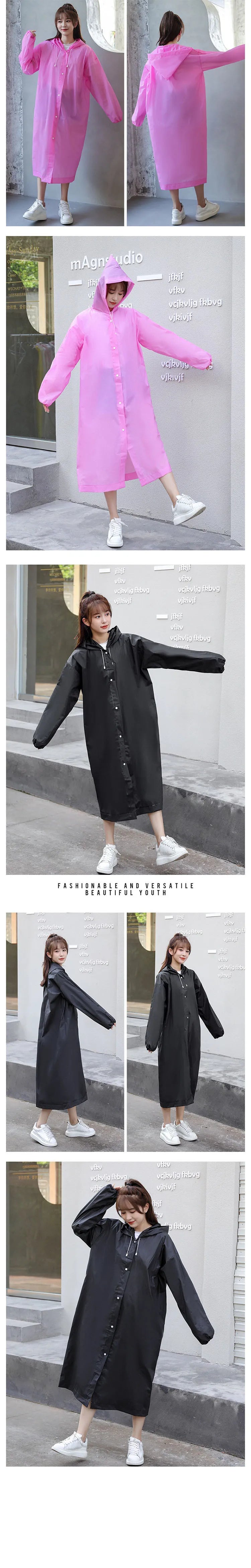 Rainwater Layers Waterproof Women's Raincoat Rain Cover Protection for Rainy Ponchos Folding Raincoat Trip Ponchos Waterproof