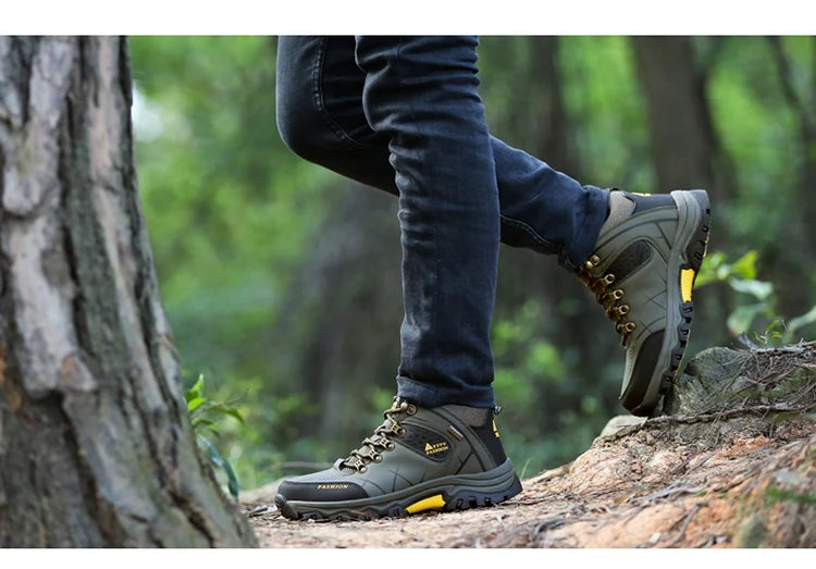 Men's Hiking Shoes Waterproof Wear-resistant Sports Camping Climbing Shoes Outdoor Trekking Tourism Shoe Fishing Hunting Boots