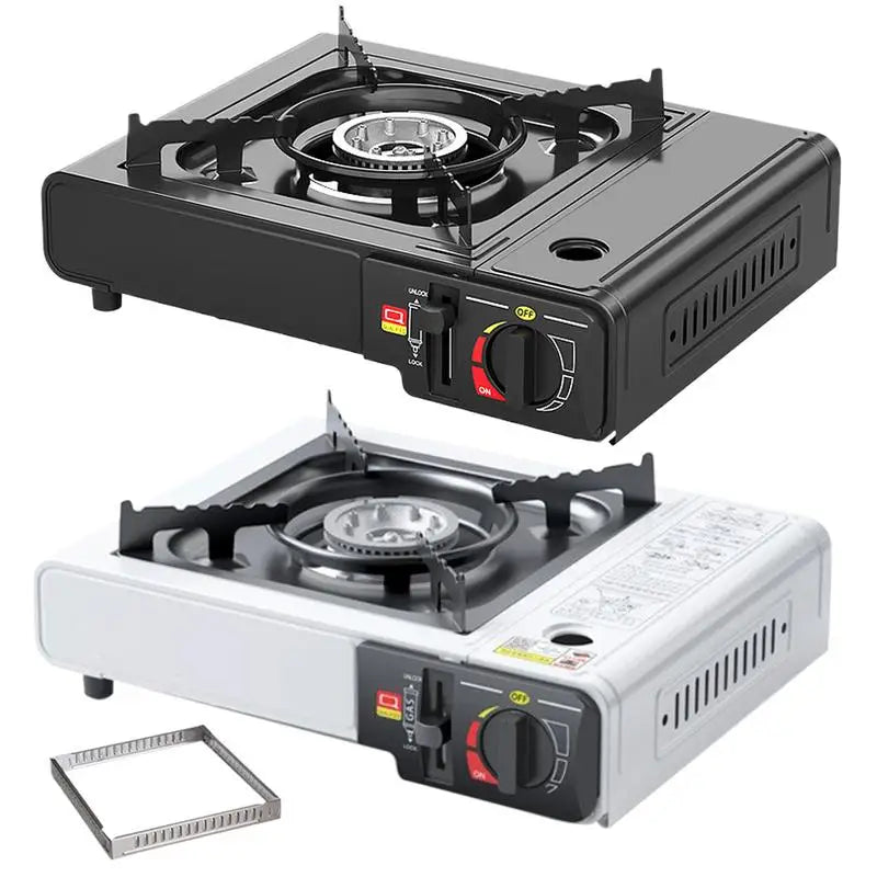 Portable Stove For Camping Compact Camping Stove Powerful Burner Heavy Duty Cooker Multi-Stage Flame Control Automatic Ignition