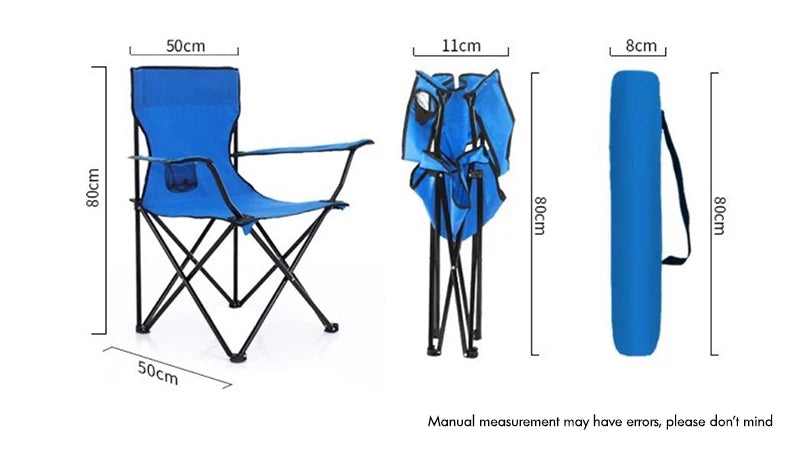 Portable Folding Camping Chair with Carrying Bag Foldable Camping Chair Hard Arms, Portable Lawn Chair for Adults,Outdoor Chairs
