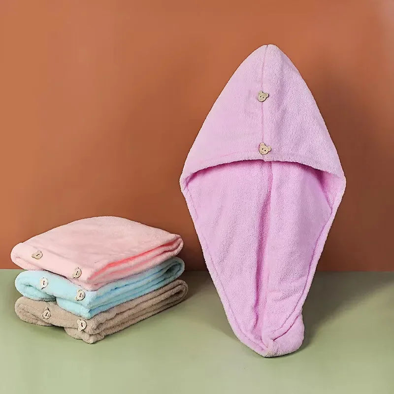 Quick Dry Hair Quick Drying Microfiber Towels Bathroom Bathroom Accessories Nursing Cap With Buckle Sauna Spa Towel Bath