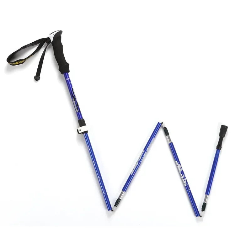 Walking Sticks Folding Trekking Poles Ultralight Alpenstocks for Outdoor Camping Hiking Trail Running