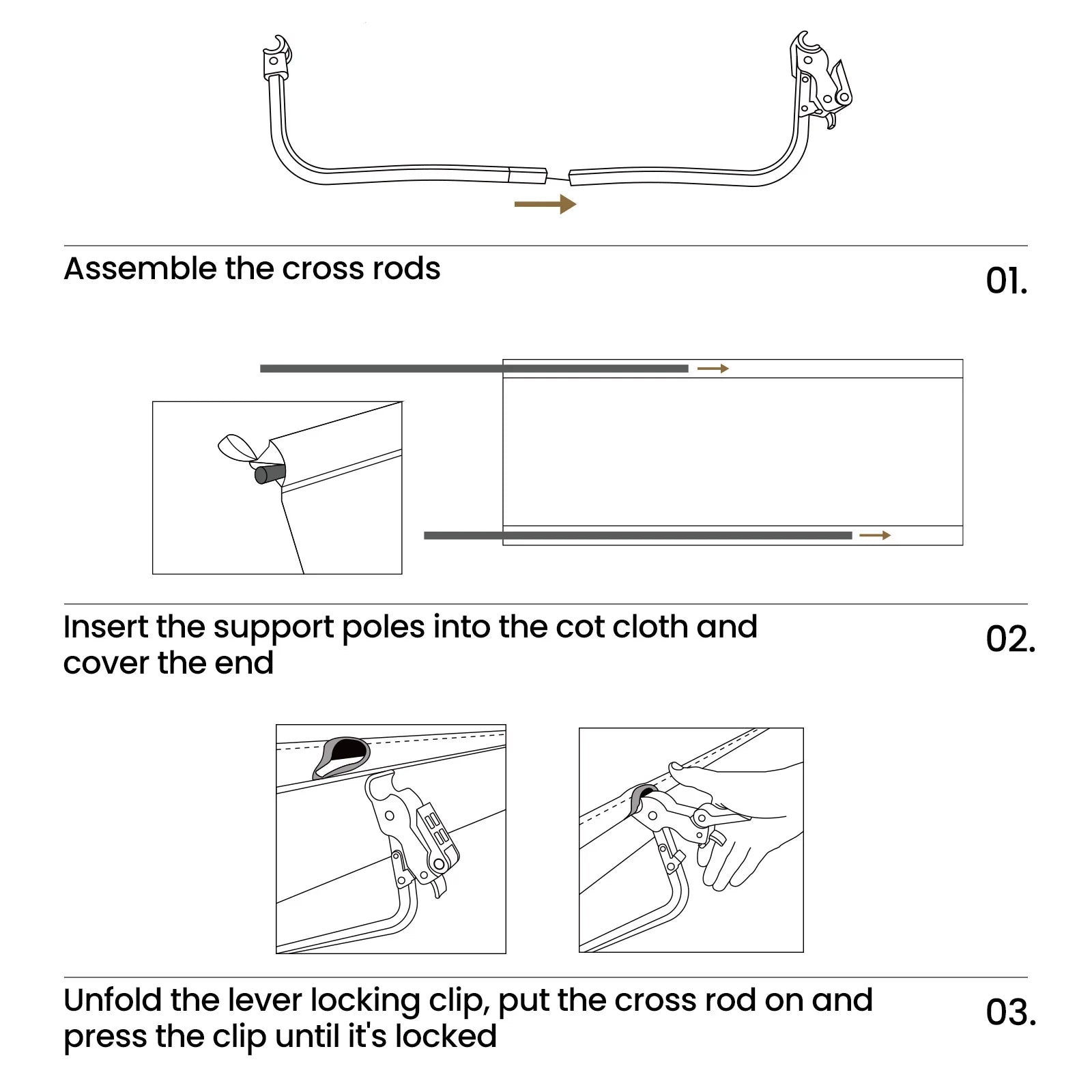OneTigris SUPRAGRIS Camping Cot Portable Easy-to-Assemble Folding Outdoor Bed Mat Office Nap Sleeping Camp Cots for Adults