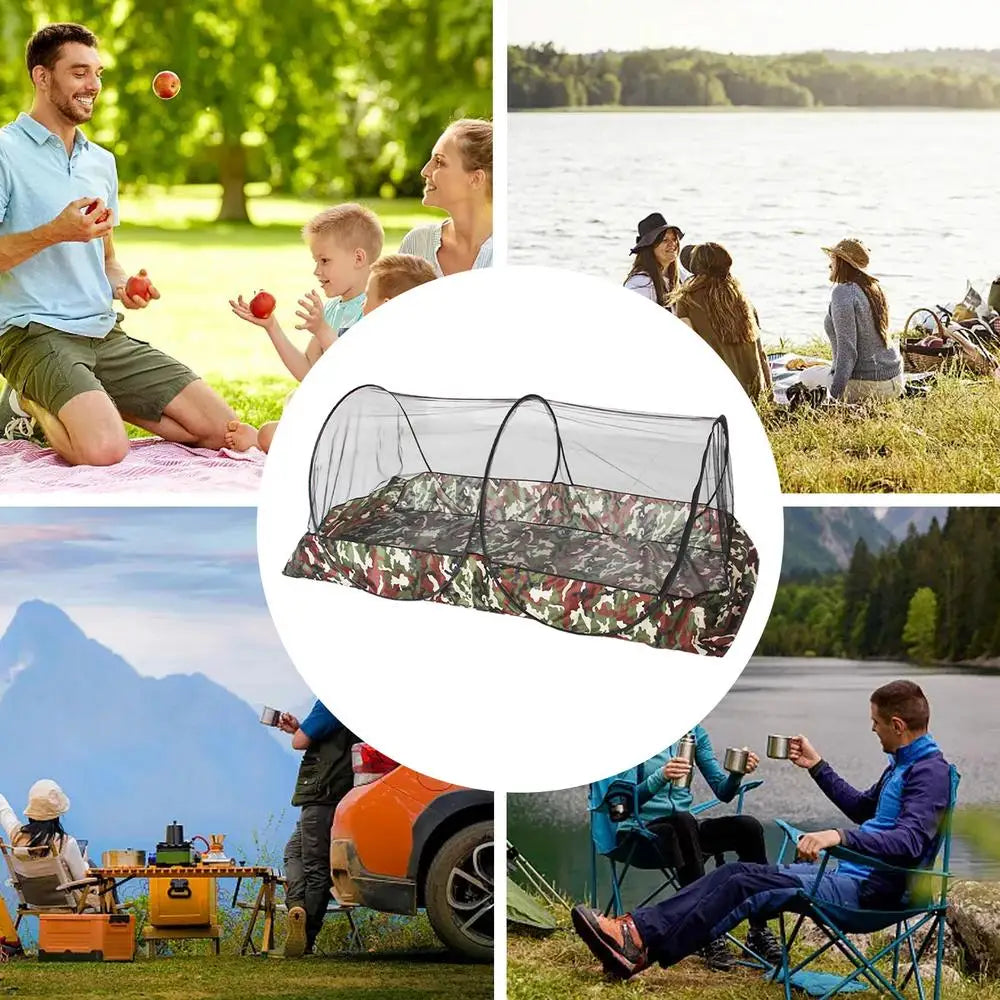 Camping Net Tent Outdoor Mesh Net Tents with Carry Bag Multifunctional Netting for Bed Patio Camping Travel Compact and