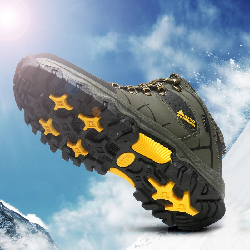Men's Hiking Shoes Waterproof Wear-resistant Sports Camping Climbing Shoes Outdoor Trekking Tourism Shoe Fishing Hunting Boots