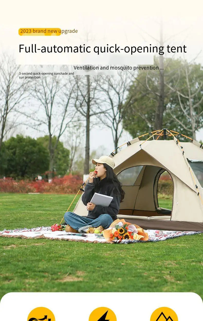 3-4 People Folding Tents, Automatically Opening Camping Tents, Portable Travel Tents, Suitable For Camping And  Hiking