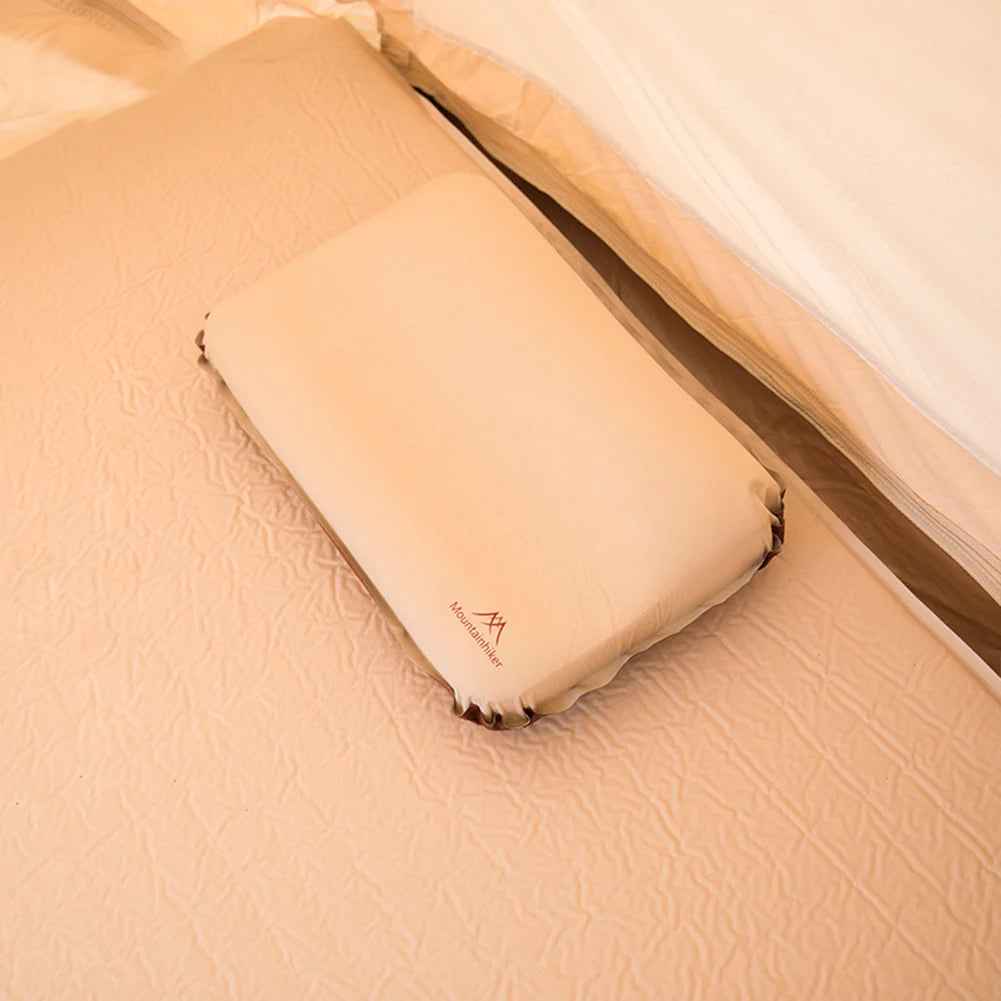 Camping Air Pillow High Rebound Compressible Travel Sponge Pillow Neck Protect Portable Self Inflating Pillow for Camping Hiking