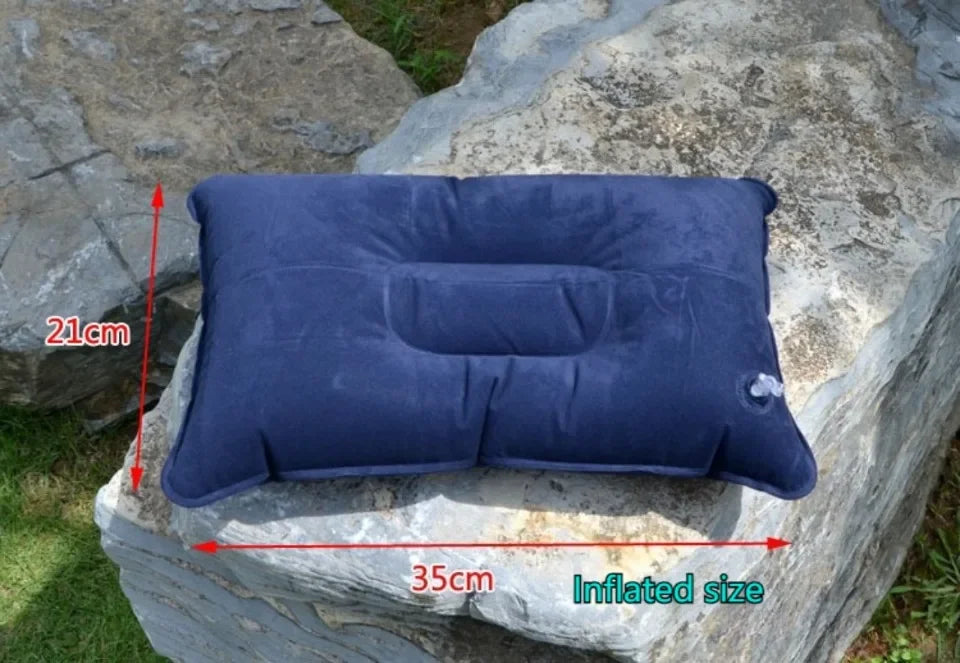 Outdoor Camping Pillows Portable Fold Inflatable Air Pillow Outdoor Pillow Travel Sleeping Ultralight Inflatable Air PVC Pillow