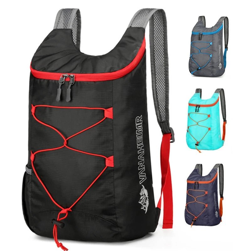 Camping Hiking Multifunctional Outdoor Folding Sports Backpack Ultra Lightweight Carrying Waterproof Nylon Fabric Fitness Bag