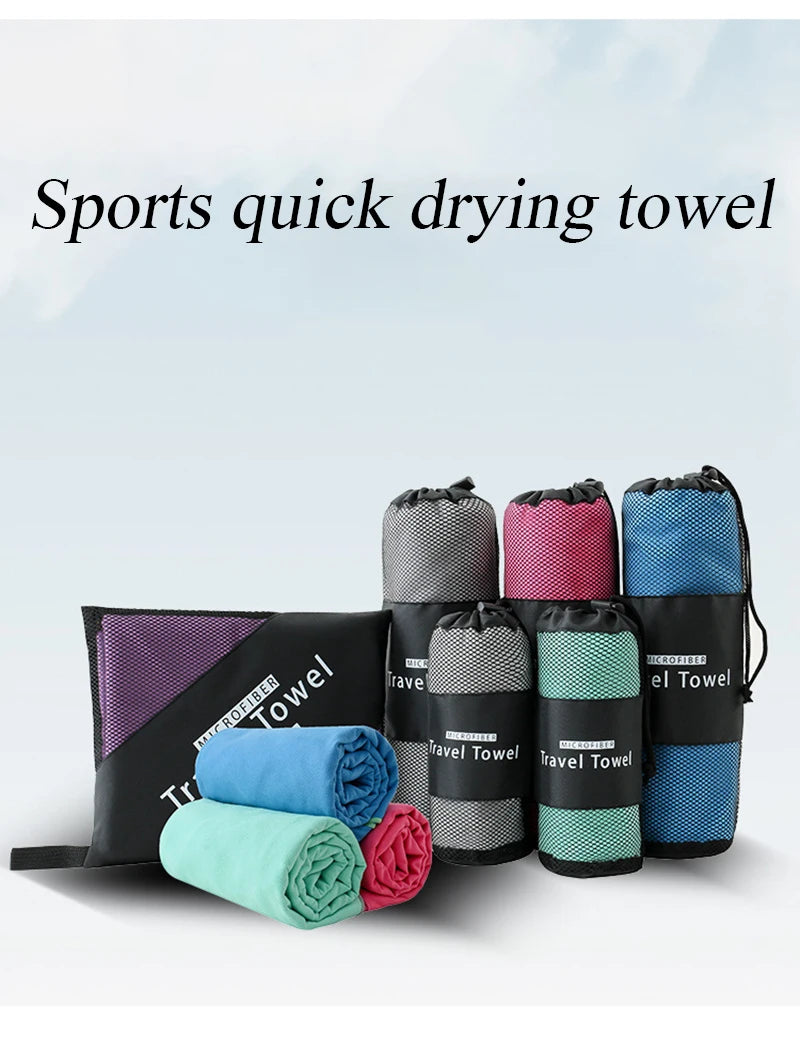 Quick-Drying Sports Towel 40x80/76x152CM Blue Grey Green Orange Swimming Gym Fitness Camping Running Beach Washcloth Towels