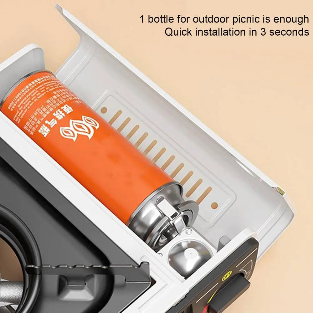 Portable Stove For Camping Compact Camping Stove Powerful Burner Heavy Duty Cooker Multi-Stage Flame Control Automatic Ignition